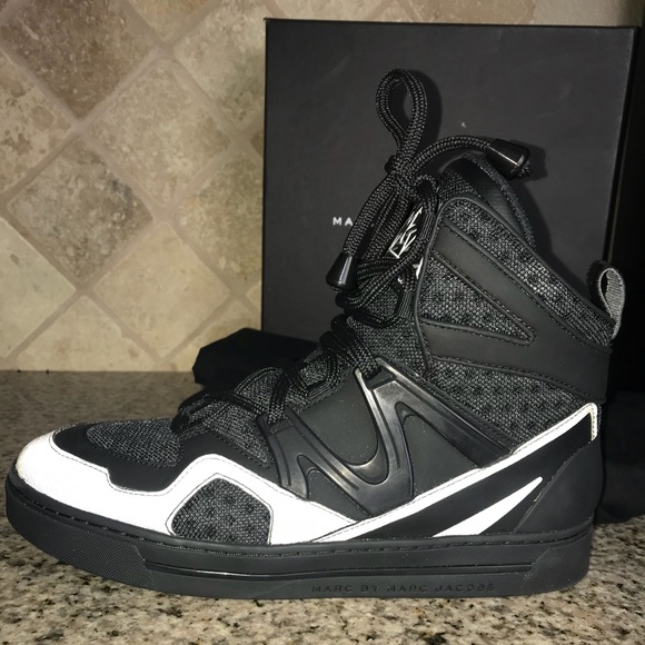 Shoes - Marc Jacobs Black Ninja Textile High Top Sneakers